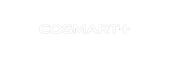 cosmart+ logo on brushed metal